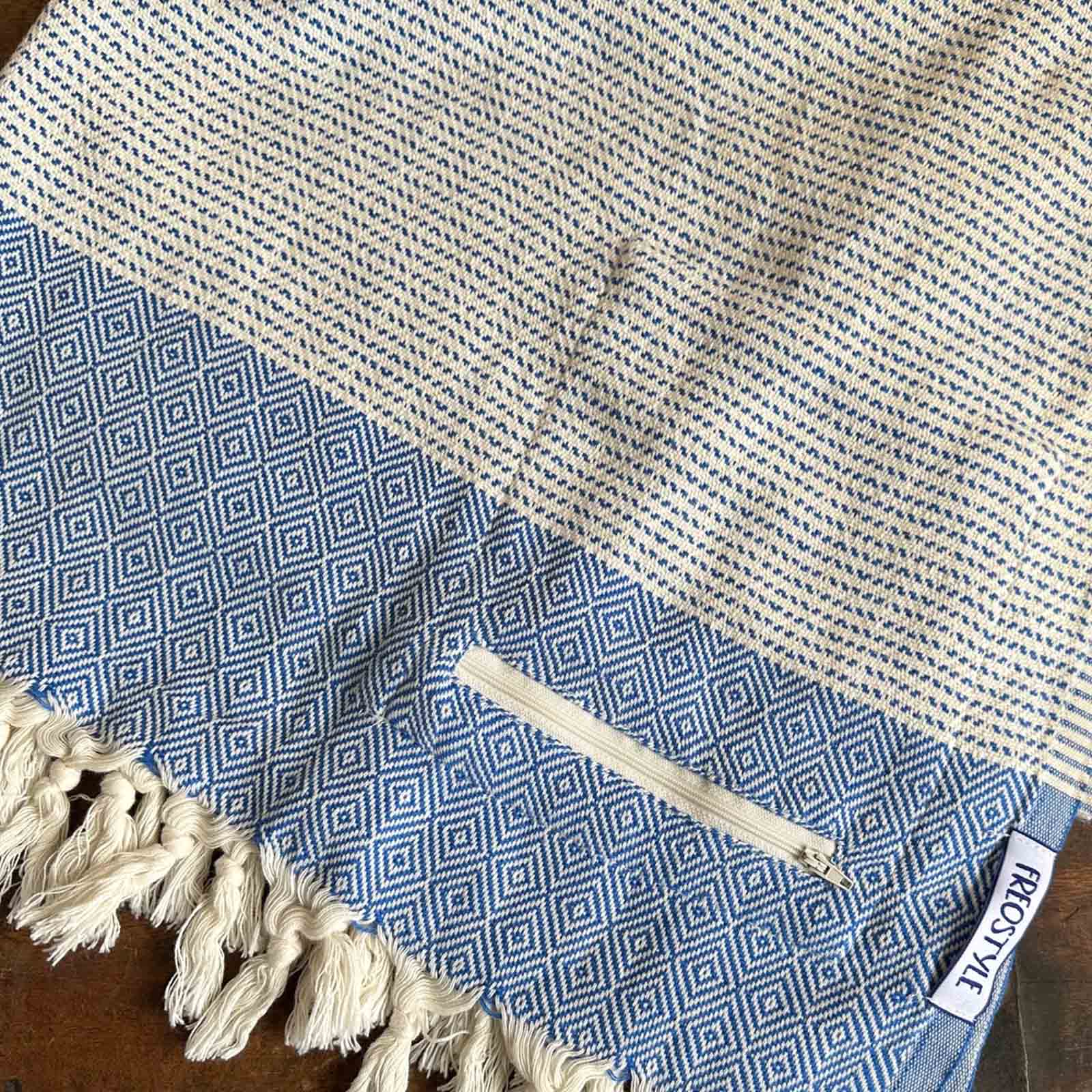 Archipelego Turkish Towel with Pockets, folded, by Freostyle