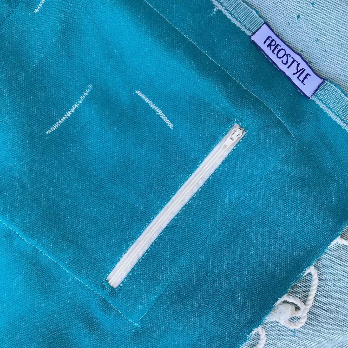 Marina Turkish Towel with pocket, Freostyle sustainable beach towels