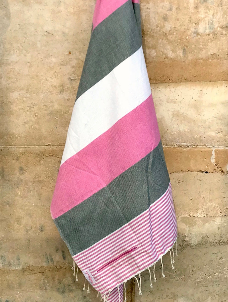 PONDICHERRY POCKETOWEL, BEACH TOWEL WITH POCKETS
