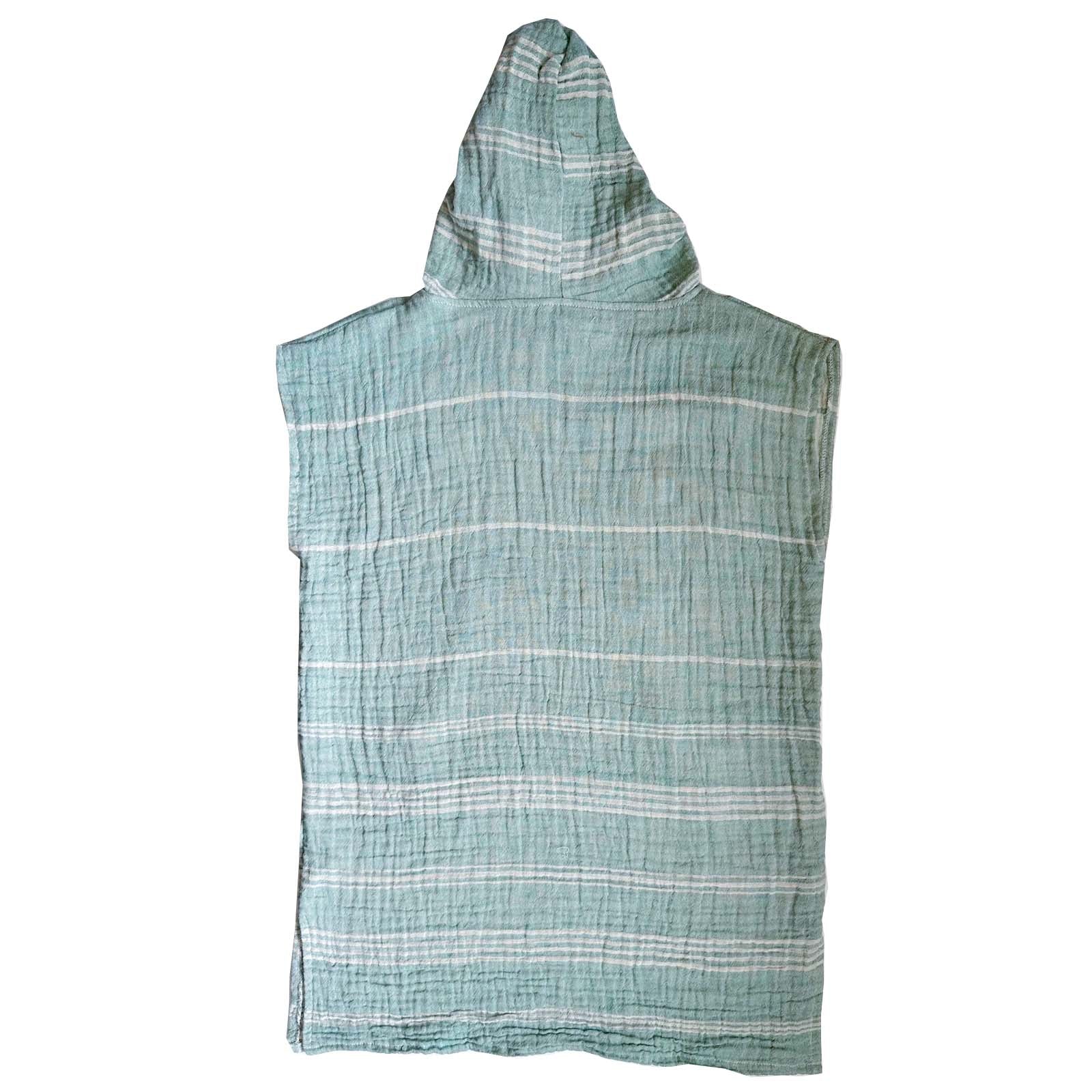 Freostyle Kids Turkish Cotton Wrinkle Poncho in Mint, front view