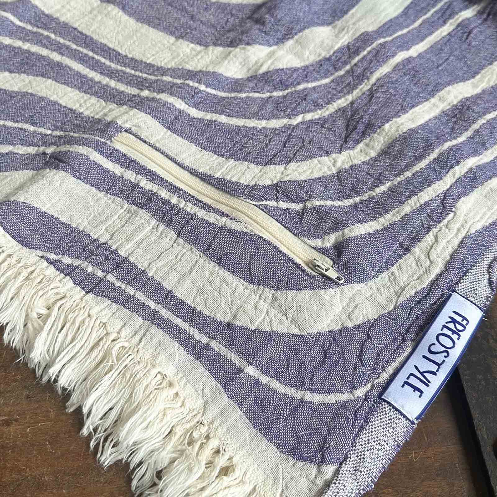 Purple Haze Turkish Towel with Pockets, by Freostyle