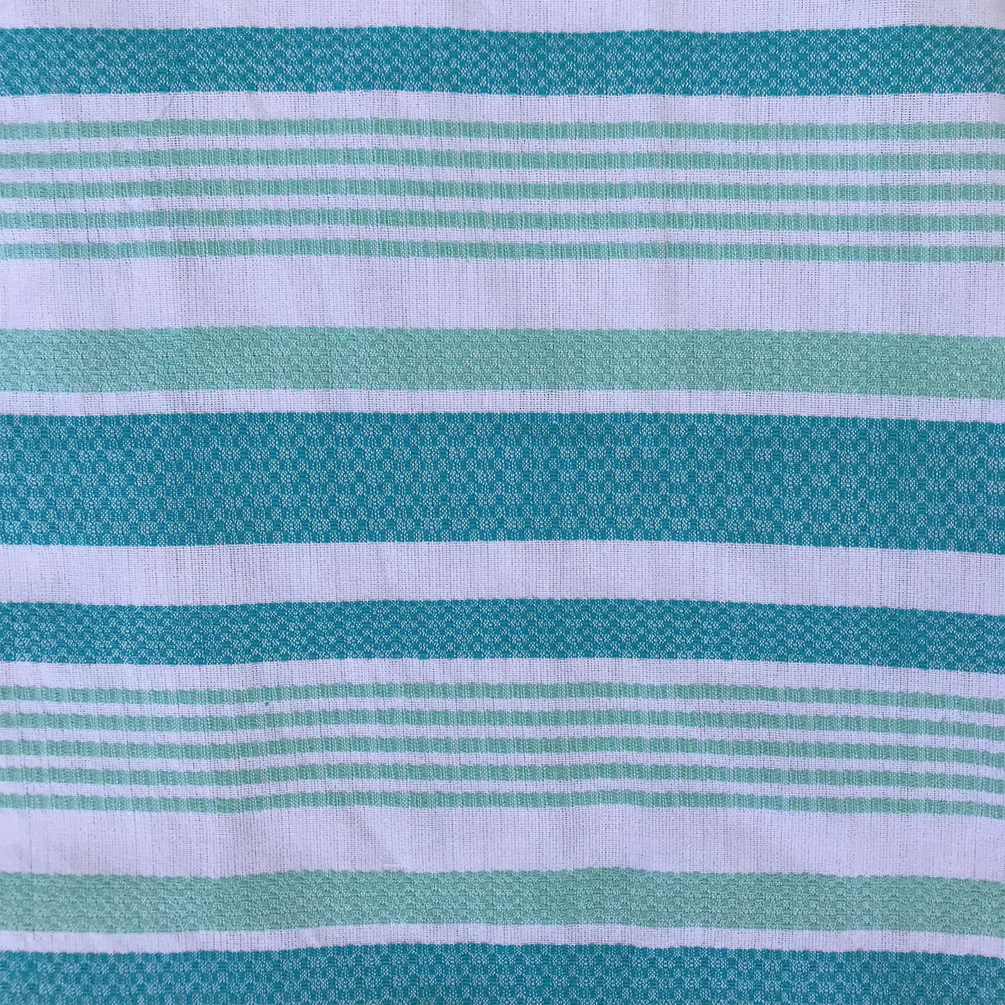Freostyle Turkish Towels with Pockets, Turquoise Coast print, close up of weave