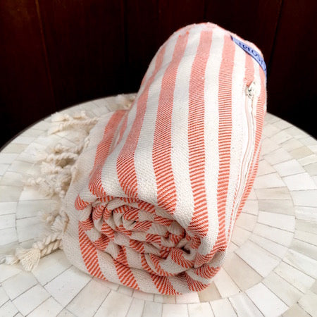 Lolly Turkish Towel rolled up so slimline