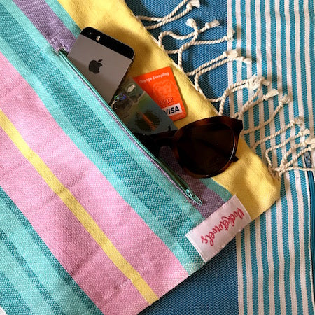 MALABAR POCKETOWEL, EXTRA LARGE BEACH TOWEL WITH POCKETS