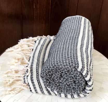 Midnight is one of our softest and largest turkish towels, yet it still lightweight and rolls up so small!