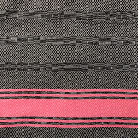 Pinky: black-based Turkish towel - stylish, ethical and 100% cotton
