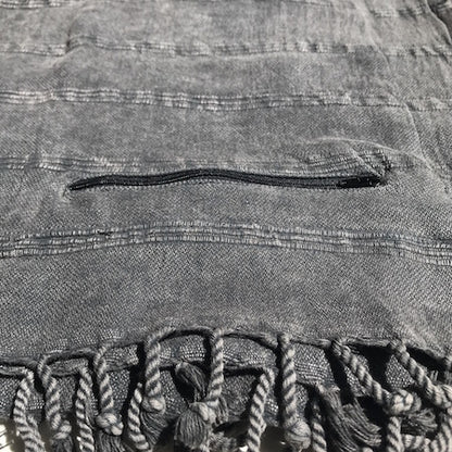 Smiths Turkish Towel in Charcoal has a handy zip pocket